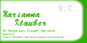 marianna klauber business card